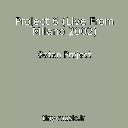 کاور آهنگ Project 6 (Live From Milano 2002) از Gotan Project