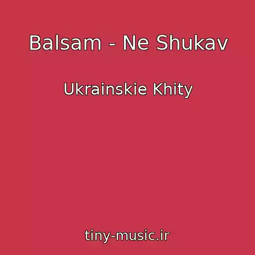کاور آهنگ Balsam - Ne Shukav از Ukrainskie Khity