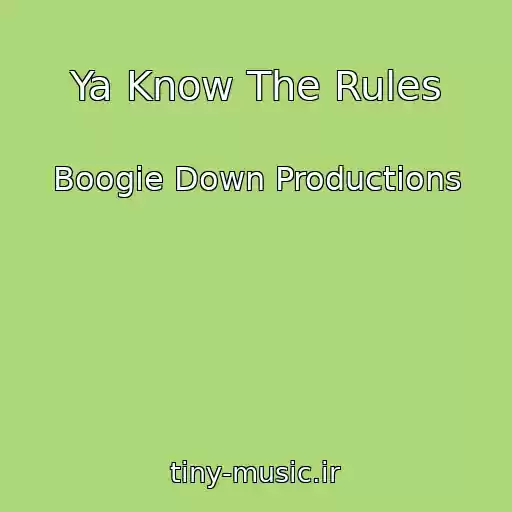 کاور آهنگ Ya Know The Rules از Boogie Down Productions