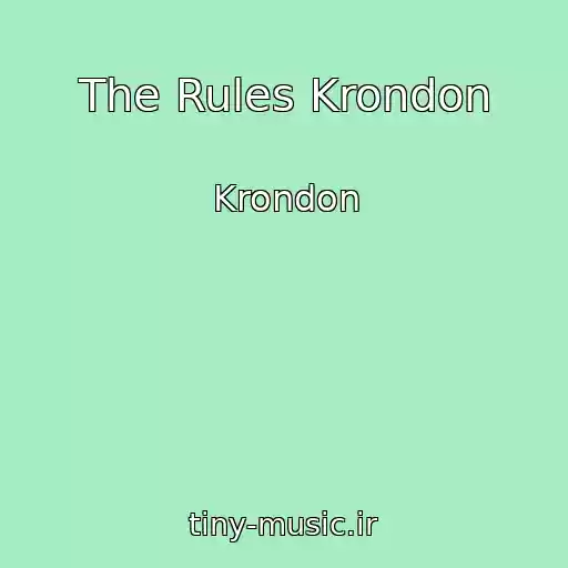 کاور آهنگ The Rules Krondon از Krondon