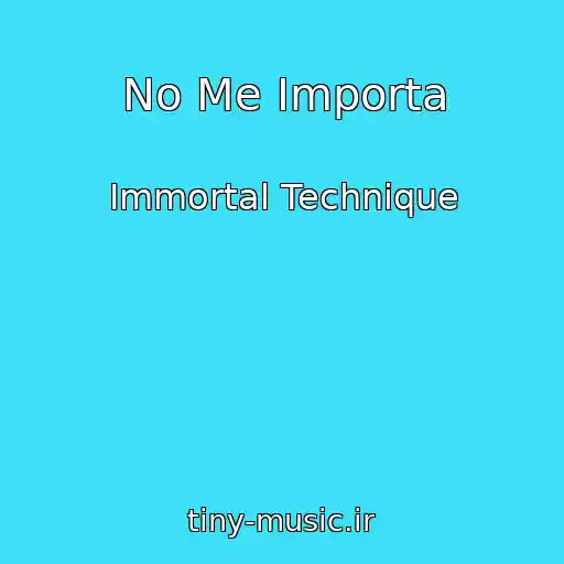 کاور آهنگ No Me Importa از Immortal Technique