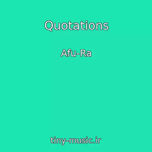 کاور آهنگ Quotations از Afu-Ra