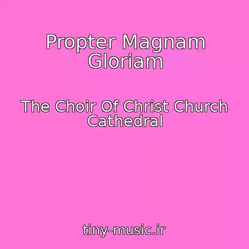 کاور آهنگ Propter Magnam Gloriam از The Choir Of Christ Church Cathedral