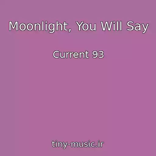 کاور آهنگ Moonlight, You Will Say از Current 93