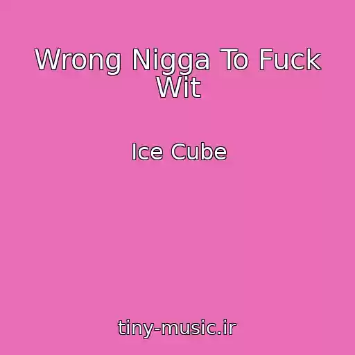 کاور آهنگ Wrong Nigga To Fuck Wit از Ice Cube