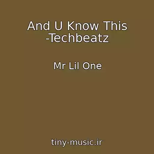 کاور آهنگ And U Know This -Techbeatz از Mr Lil One