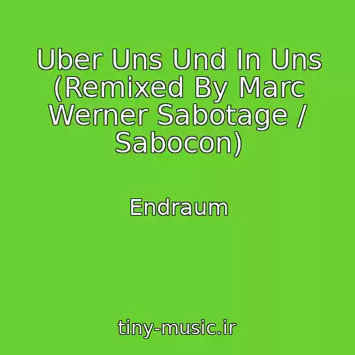 کاور آهنگ Uber Uns Und In Uns (Remixed By Marc Werner Sabotage / Sabocon) از Endraum