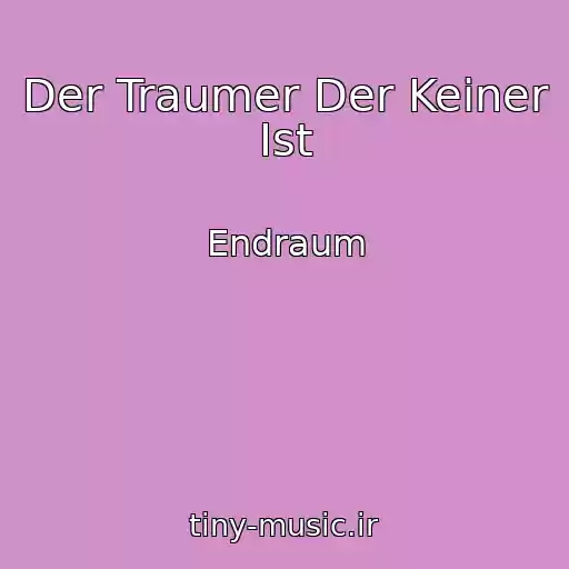 کاور آهنگ Der Traumer Der Keiner Ist از Endraum