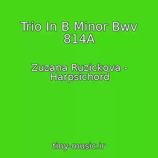 کاور آهنگ Trio In B Minor Bwv 814A از Zuzana Ruzickova - Harpsichord