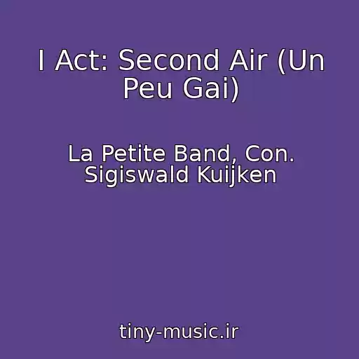 کاور آهنگ I Act: Second Air (Un Peu Gai) از La Petite Band, Con. Sigiswald Kuijken