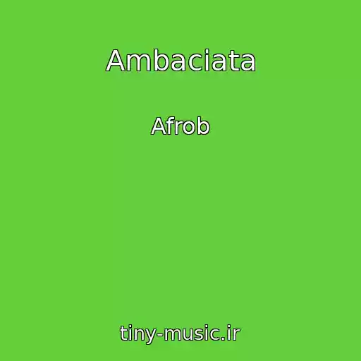 کاور آهنگ Ambaciata از Afrob
