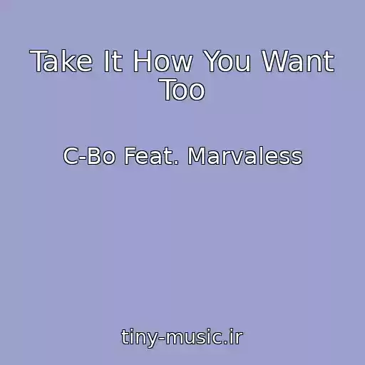 کاور آهنگ Take It How You Want Too از C-Bo Feat. Marvaless