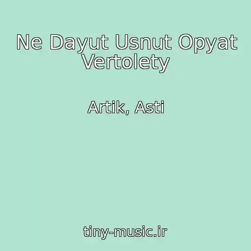 کاور آهنگ Ne Dayut Usnut Opyat Vertolety از Artik, Asti