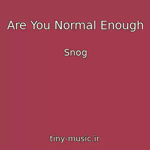کاور آهنگ Are You Normal Enough از Snog