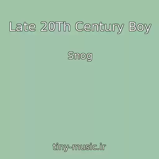 کاور آهنگ Late 20Th Century Boy از Snog