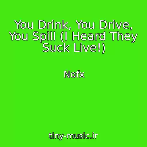 کاور آهنگ You Drink, You Drive, You Spill (I Heard They Suck Live!) از Nofx