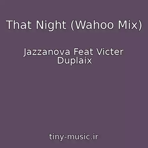 کاور آهنگ That Night (Wahoo Mix) از Jazzanova Feat Victer Duplaix
