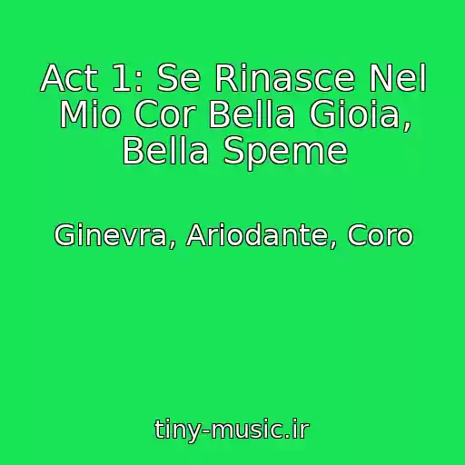 کاور آهنگ Act 1: Se Rinasce Nel Mio Cor Bella Gioia, Bella Speme از Ginevra, Ariodante, Coro
