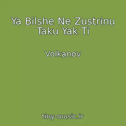 کاور آهنگ Ya Bіlshe Ne Zustrіnu Taku Yak Ti از Volkanov