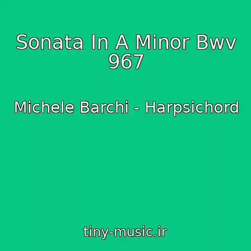 کاور آهنگ Sonata In A Minor Bwv 967 از Michele Barchi - Harpsichord