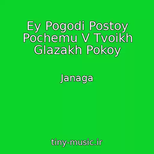 کاور آهنگ Ey Pogodi Postoy Pochemu V Tvoikh Glazakh Pokoy از Janaga