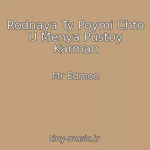 کاور آهنگ Rodnaya Ty Poymi Chto U Menya Pustoy Karman از Mr Edmon