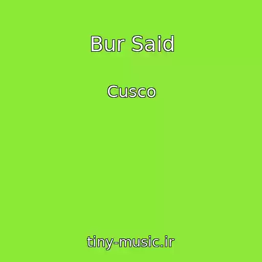 کاور آهنگ Bur Said از Cusco