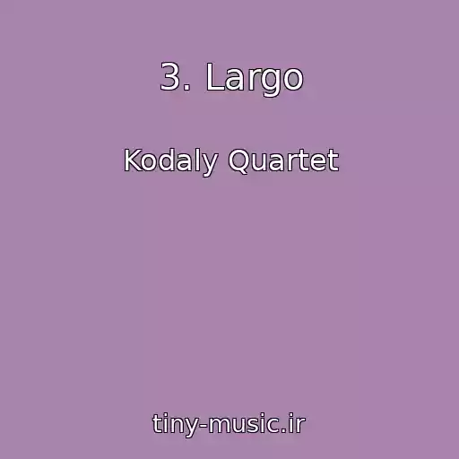 کاور آهنگ 3. Largo از Kodaly Quartet