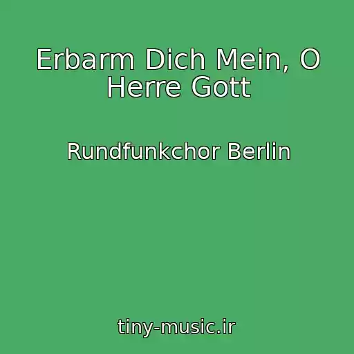 کاور آهنگ Erbarm Dich Mein, O Herre Gott از Rundfunkchor Berlin