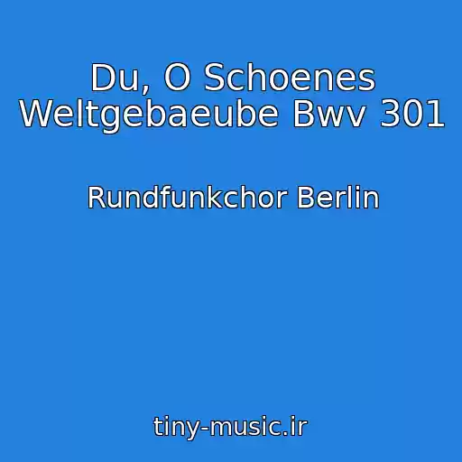 کاور آهنگ Du, O Schoenes Weltgebaeube Bwv 301 از Rundfunkchor Berlin