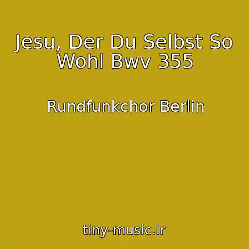 کاور آهنگ Jesu, Der Du Selbst So Wohl Bwv 355 از Rundfunkchor Berlin