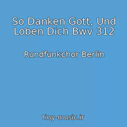 کاور آهنگ So Danken Gott, Und Loben Dich Bwv 312 از Rundfunkchor Berlin