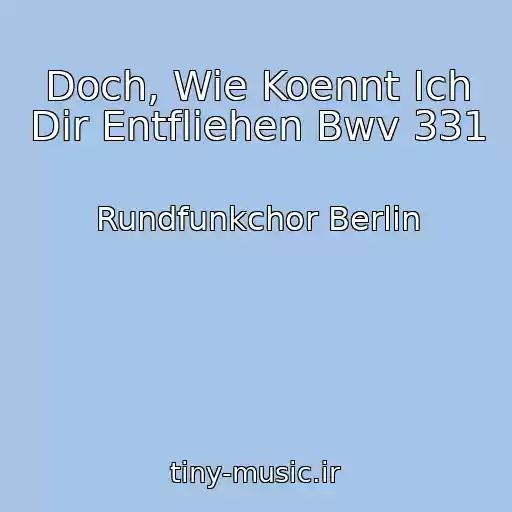 کاور آهنگ Doch, Wie Koennt Ich Dir Entfliehen Bwv 331 از Rundfunkchor Berlin