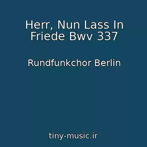کاور آهنگ Herr, Nun Lass In Friede Bwv 337 از Rundfunkchor Berlin
