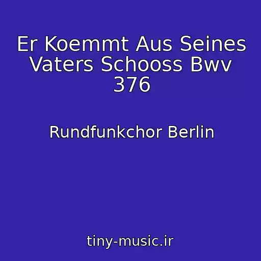 کاور آهنگ Er Koemmt Aus Seines Vaters Schooss Bwv 376 از Rundfunkchor Berlin