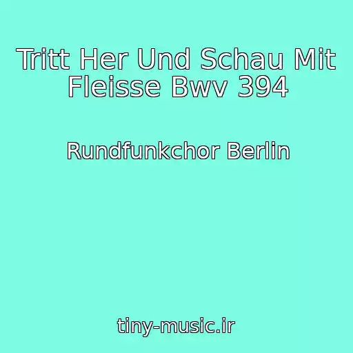 کاور آهنگ Tritt Her Und Schau Mit Fleisse Bwv 394 از Rundfunkchor Berlin