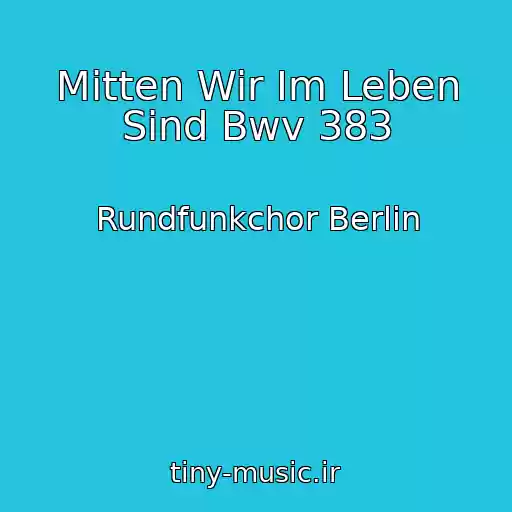 کاور آهنگ Mitten Wir Im Leben Sind Bwv 383 از Rundfunkchor Berlin