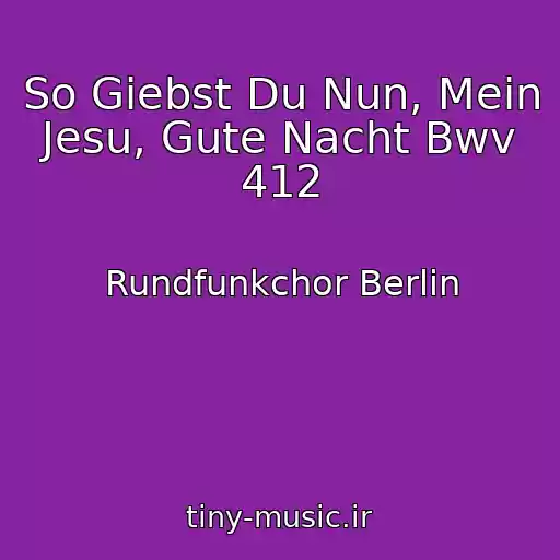 کاور آهنگ So Giebst Du Nun, Mein Jesu, Gute Nacht Bwv 412 از Rundfunkchor Berlin