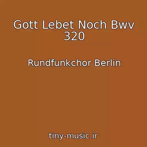 کاور آهنگ Gott Lebet Noch Bwv 320 از Rundfunkchor Berlin