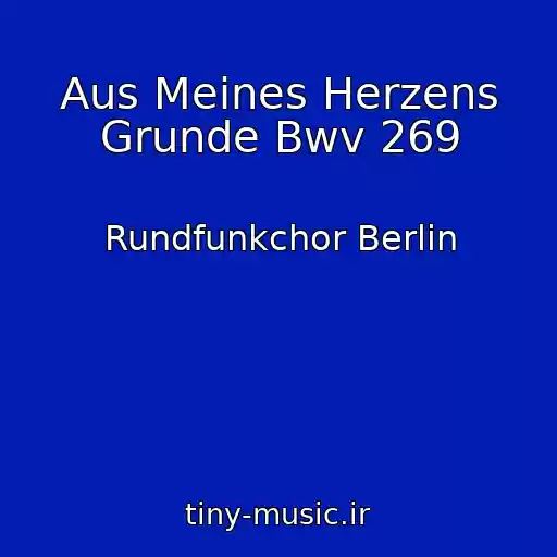 کاور آهنگ Aus Meines Herzens Grunde Bwv 269 از Rundfunkchor Berlin