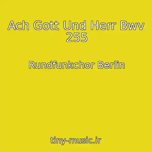 کاور آهنگ Ach Gott Und Herr Bwv 255 از Rundfunkchor Berlin