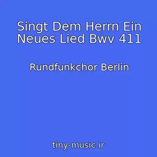 کاور آهنگ Singt Dem Herrn Ein Neues Lied Bwv 411 از Rundfunkchor Berlin
