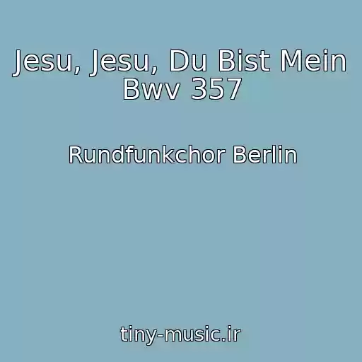 کاور آهنگ Jesu, Jesu, Du Bist Mein Bwv 357 از Rundfunkchor Berlin