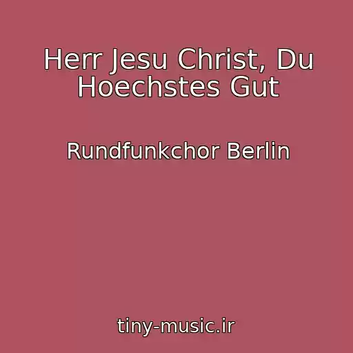 کاور آهنگ Herr Jesu Christ, Du Hoechstes Gut از Rundfunkchor Berlin