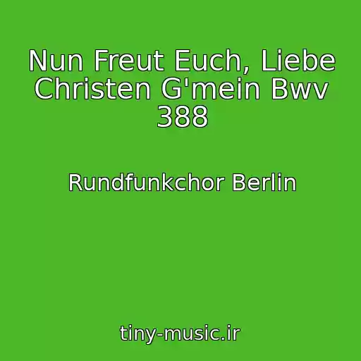 کاور آهنگ Nun Freut Euch, Liebe Christen G'mein Bwv 388 از Rundfunkchor Berlin