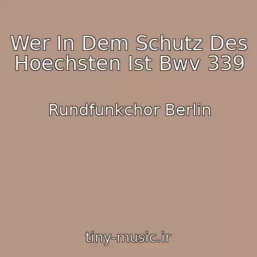 کاور آهنگ Wer In Dem Schutz Des Hoechsten Ist Bwv 339 از Rundfunkchor Berlin