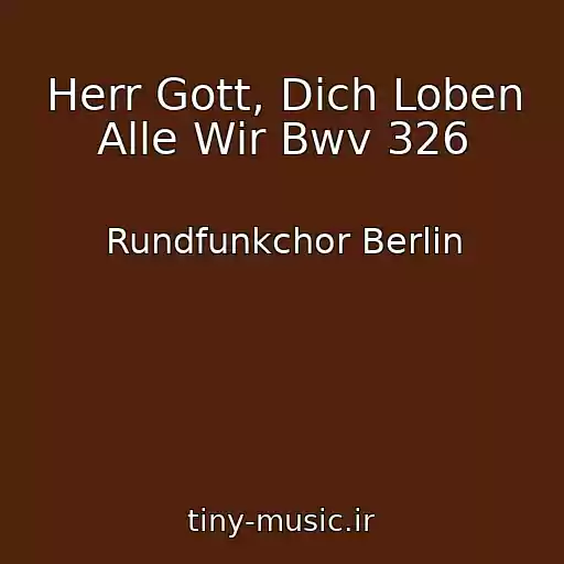 کاور آهنگ Herr Gott, Dich Loben Alle Wir Bwv 326 از Rundfunkchor Berlin