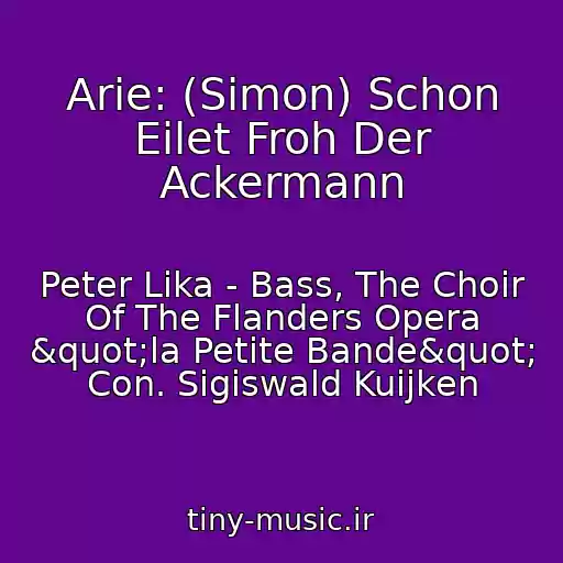کاور آهنگ Arie: (Simon) Schon Eilet Froh Der Ackermann از Peter Lika - Bass, The Choir Of The Flanders Opera "la Petite Bande" Con. Sigiswald Kuijken