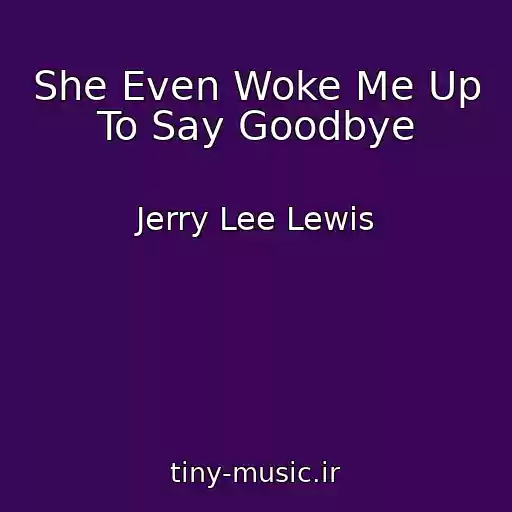 کاور آهنگ She Even Woke Me Up To Say Goodbye از Jerry Lee Lewis