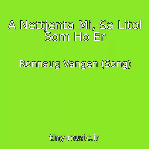کاور آهنگ A Nettjenta Mi, Sa Litol Som Ho Er از Ronnaug Vangen (Song)
